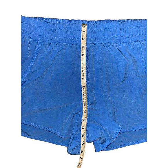 Avia Shine Running Shorts Side Zip Pocket Pull On Elastic Lined XL 16/18 Blue - Picture 3 of 12